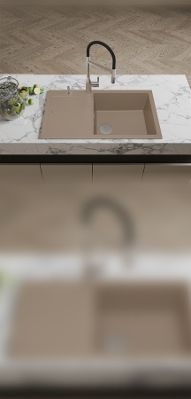 картинка Мойка Rivelato LUMO 8650 1-чаш 860*500 Трюфель 704 от магазина SEFI
