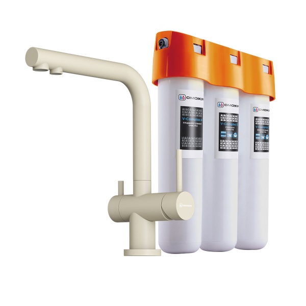 картинка Комплект смеситель + фильтр Nagano-BE-P + Pure drop Lite |ваниль от магазина SEFI