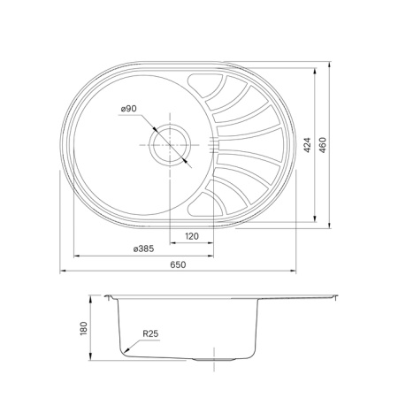 картинка Мойка IDDIS Suno S нерж. сталь, шелк, 650*460, SUN65SDi77 от магазина SEFI