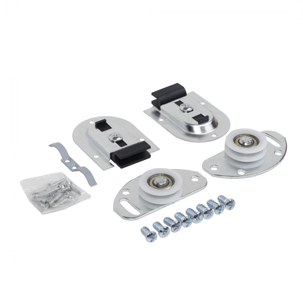 картинка Комплект FAST для 1 раздвижной двери AKS 50 кг (ролики верх и низ, стопор, еврошурупы) от магазина SEFI
