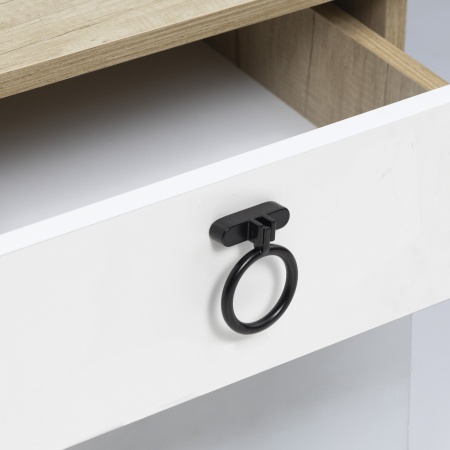 картинка Ручка меб. кнопка мет. RING черный матовый, AKS от магазина SEFI