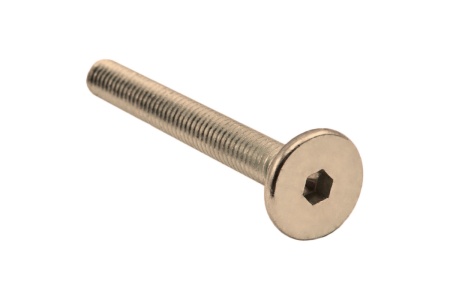 картинка Винт с плоской головкой М6*75 под шестигранник, полн. резьба, желтый цинк (уп/1тыс.шт) AKS от магазина SEFI