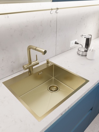 картинка Мойка EMB-560(TOP), цвет Золото PVD от магазина SEFI