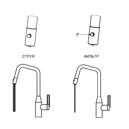 картинка Смеситель Granula GR-8171, ГРАФИТ, с выдвижным изливом от магазина SEFI