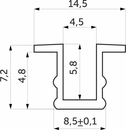 картинка Профиль пластиковый V коричневый направляющая верх./нижн. L-2500 мм LEBA от магазина SEFI