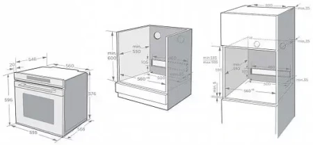 картинка Духовой шкаф с СВЧ Korting OKB 1360 CSGW MW от магазина SEFI