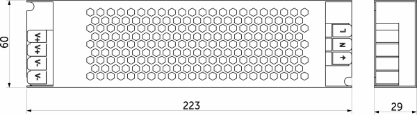 картинка Блок питания Indoor 400W/24V, серия 5, быстрозажимные клеммы, AKS от магазина SEFI