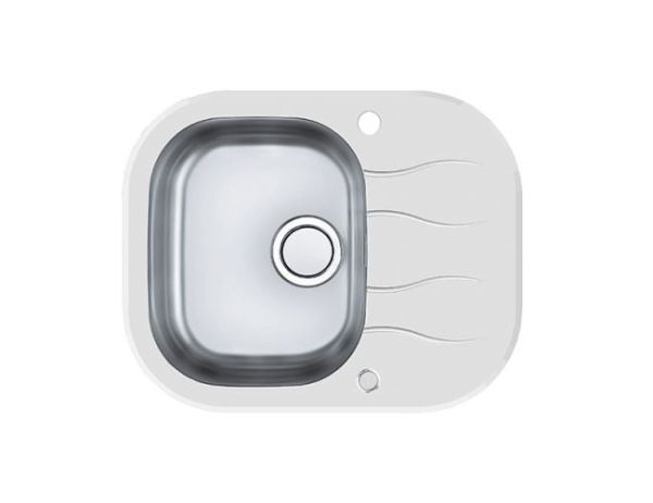 картинка Мойка ALVEUS KARAT 20* черный  860X500 1+1/2 правая в комплекте с сифоном 1092272 от магазина SEFI