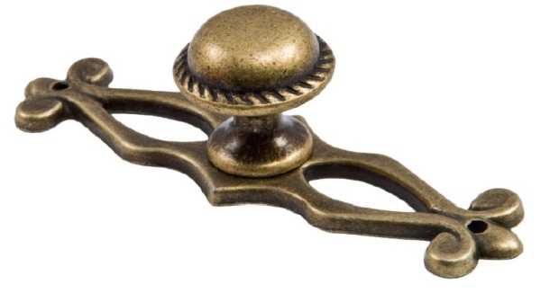 картинка Ручка меб. кнопка мет. DGG36+DSD36 античное золото G4 AKS от магазина SEFI