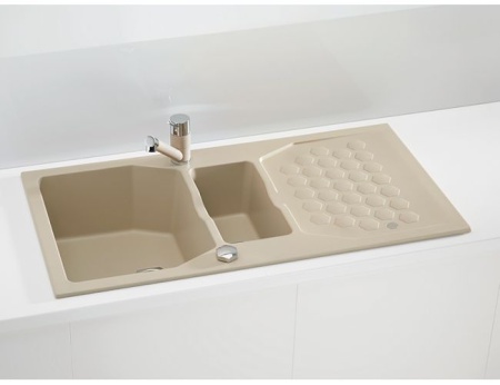 картинка Мойка SENSUAL 70 GRANITAL+ CHOCOLATE-G03M 980X5201+1/2 с сифоном 1104729, от магазина SEFI