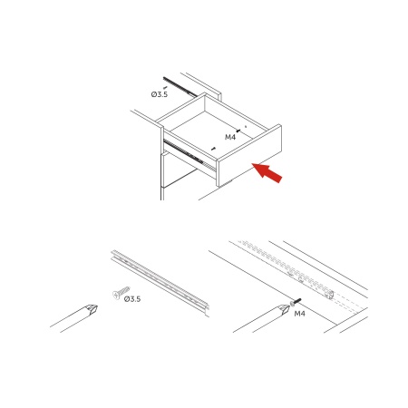 картинка Направляющая шариковая L-182 h=17 AKS A от магазина SEFI