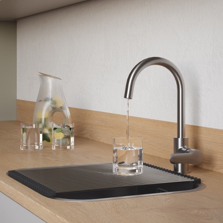 картинка Смеситель для кухни с каналом для фильтрованной воды, сатин, Cuba, IDDIS, CUBBNFJi05 от магазина SEFI