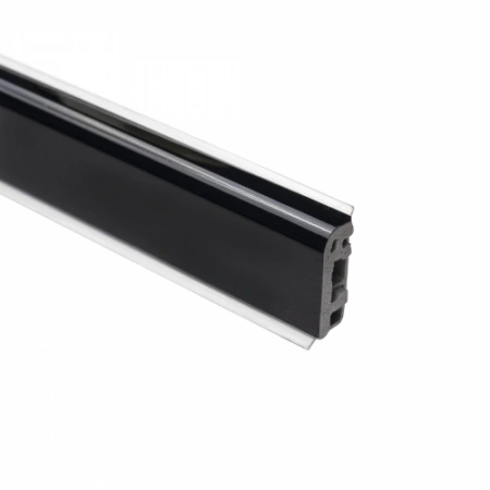 картинка Плинтус ПВХ к столешнику AP630 чёрный глянец (1905) THERMOPLAST (1шт=3м.п.) от магазина SEFI