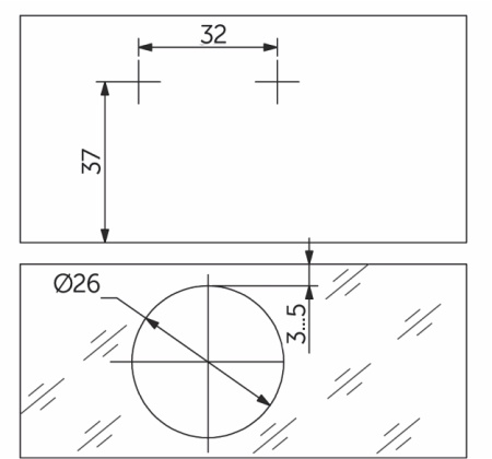 картинка Петля д/стекла накладная с пружиной h0 slide-on AKS (овальная заглушка хром) от магазина SEFI