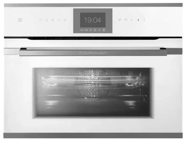 картинка Компактный духовой шкаф с микроволнами Kuppersbusch CBM 6550.0 W3 Silver Chrome от магазина SEFI