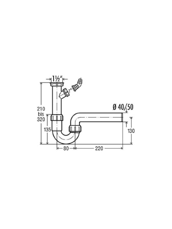 картинка Сифон M2060 Plastic (с отводом) от магазина SEFI
