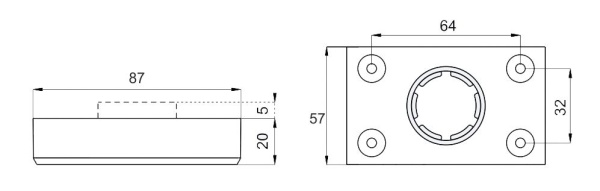 картинка Опора меб. пласт. B-01 h20 регул. чёрный AKS от магазина SEFI