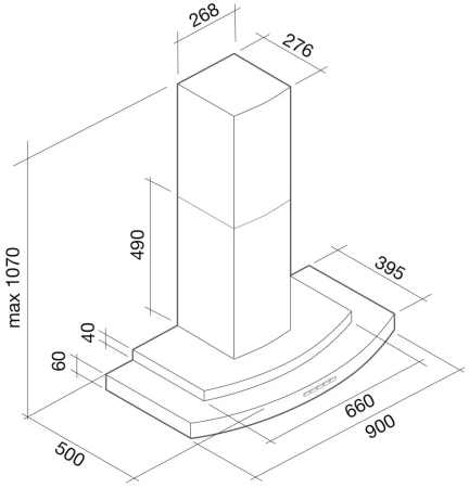 картинка Вытяжка Falmec Step 90 ix (600) от магазина SEFI