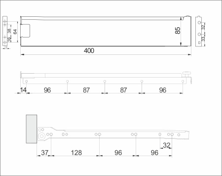 картинка Система ящиков Металбокс AKS L-400 белый H=86 левая+правая магазин SEFI являющийся официальным дистрибьютором в России  картинка Система ящиков Металбокс AKS L-400 белый H=86 левая+правая от магазина SEFI