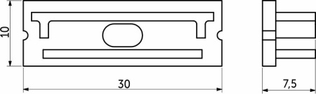 картинка Заглушка к алюминиевому профилю SIRIUS-3010L, AKS от магазина SEFI