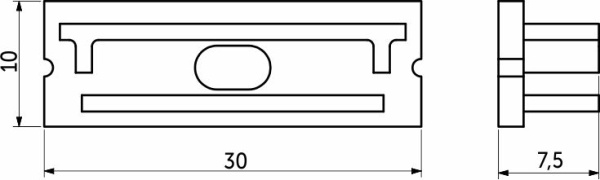картинка Заглушка к алюминиевому профилю SIRIUS-3010L, AKS от магазина SEFI