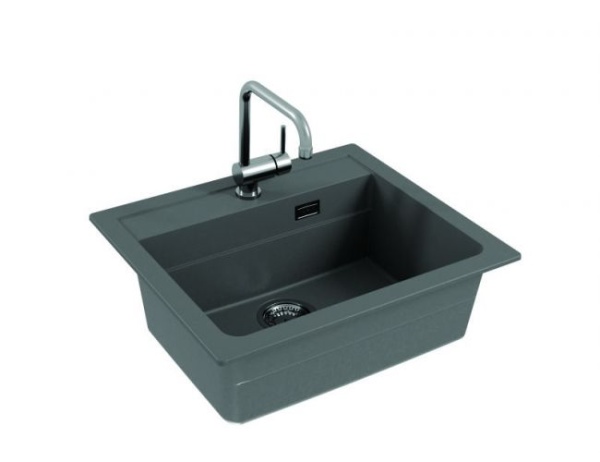 картинка Мойка ALVEUS GRANITAL ATROX 30 CONCRETE - G81 590 X  500  1X в комплекте с сифоном 1132823, от магазина SEFI