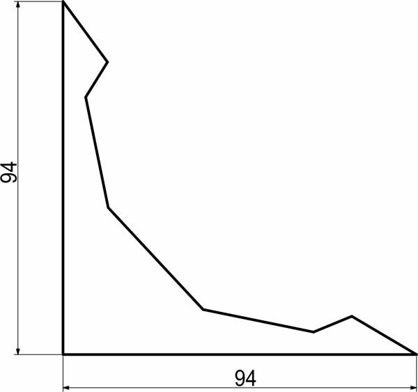 картинка Уголок LOFT декоративный LAGUNA черный от магазина SEFI
