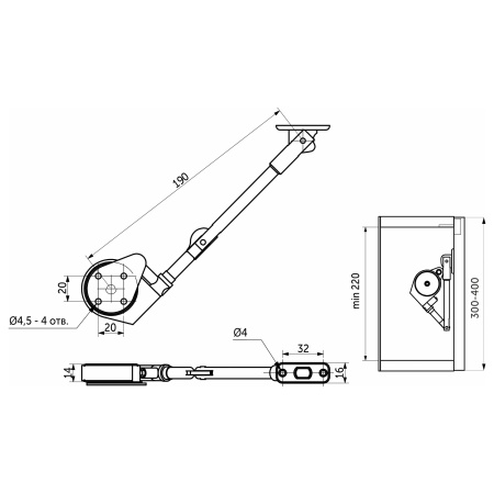 картинка Подъемный механизм верхний AKS SMART LIFT серый от магазина SEFI
