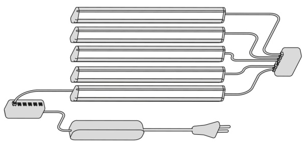 картинка Светильник TETRA TOUCH LED SET 5 магазин SEFI являющийся официальным дистрибьютором в России  картинка Светильник TETRA TOUCH LED SET 5 от магазина SEFI