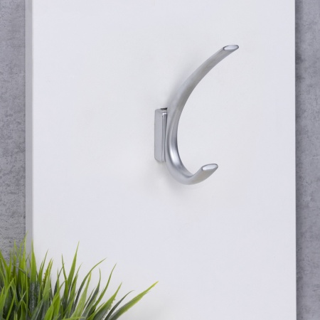 картинка Крючок меб. двухрожковый мет. SKY хром матовый AKS от магазина SEFI