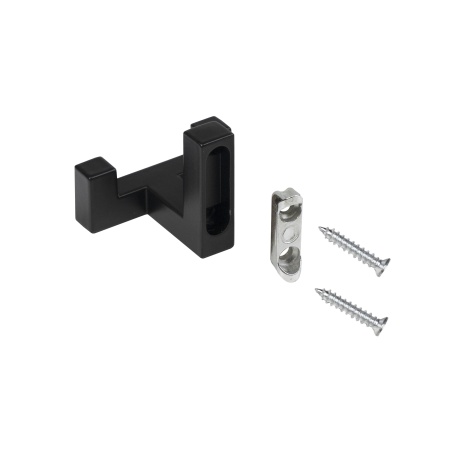 картинка Крючок меб. двухрожковый мет. BENZ черный матовый AKS от магазина SEFI