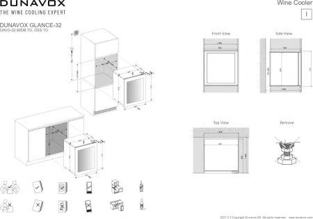 картинка Встраиваемый винный шкаф Dunavox DAVG-32.80DC.TO от магазина SEFI