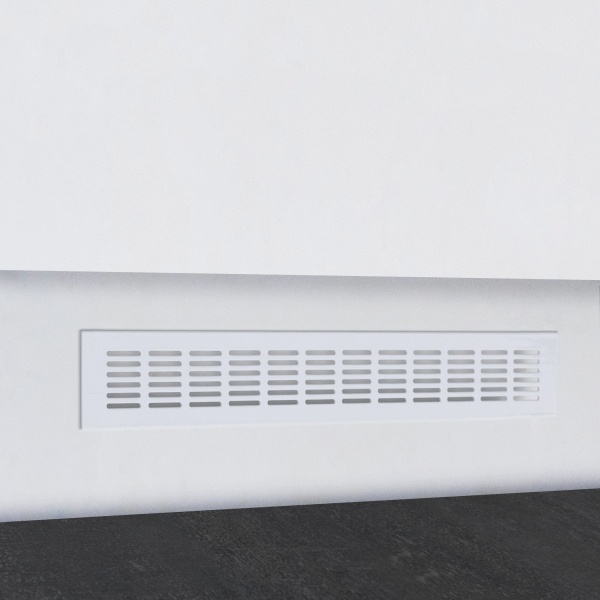 картинка Решетка вентиляционная 480х60мм белая алюминий AKS магазин SEFI являющийся официальным дистрибьютором в России  картинка Решетка вентиляционная 480х60мм белая алюминий AKS от магазина SEFI