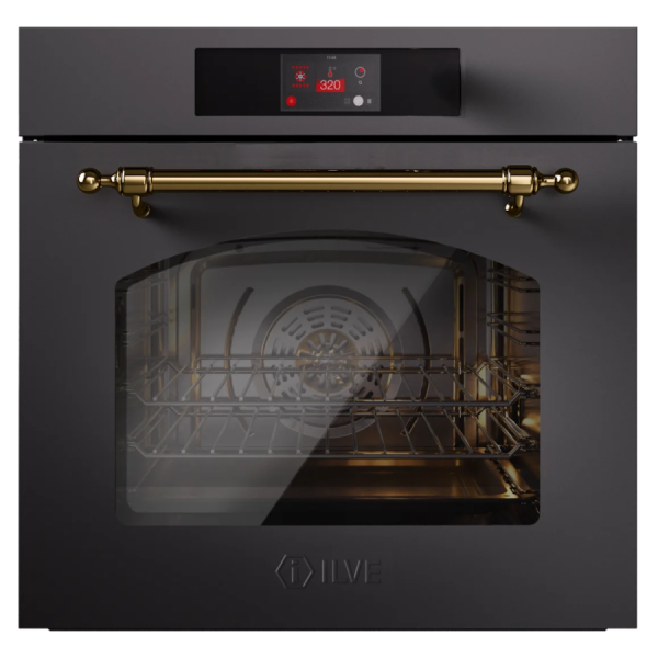 картинка Духовой шкаф ILVE Nostalgie OV601NT3/MGG матовый графит (фурн. латунь) от магазина SEFI