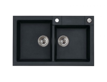 картинка Мойка ROCK 90 GRANITAL CONCRETE-G81 780x480x180;2x в комп.с сифоном 1105299, от магазина SEFI