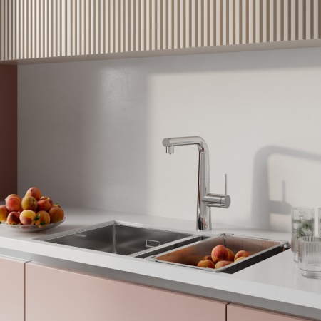 картинка Смеситель для кухни с фильтром и выдвижным изливом, хром, Pure, IDDIS, PURSBPFi05 от магазина SEFI