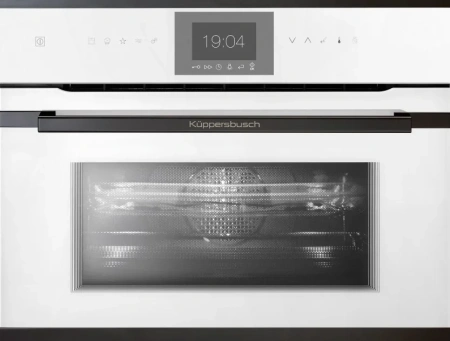 картинка Компактный духовой шкаф с микроволнами Kuppersbusch CBM 6550.0 W6 Black Steel от магазина SEFI