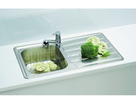 картинка Мойка ALVEUS ZOOM 30 MAXIM SAT-90 860X500 в компл. с сифоном 1130551, от магазина SEFI