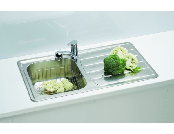 картинка Мойка ALVEUS ZOOM 30 MAXIM SAT-90 860X500 в компл. с сифоном 1130551, от магазина SEFI