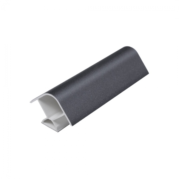 картинка Угол универсальный 90 к цоколю мебельному ПВХ h=100 графит зернистый РФ от магазина SEFI