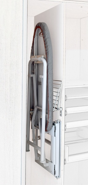 картинка Гладильная доска PRIMA встраиваемая в шкаф, цвет - серый в секцию от 200 мм магазин SEFI являющийся официальным дистрибьютором в России  картинка Гладильная доска PRIMA встраиваемая в шкаф, цвет - серый в секцию от 200 мм от магазина SEFI