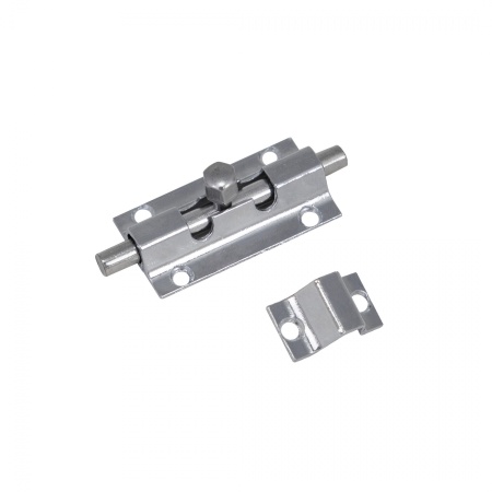 картинка Задвижка мебельная (шпингалет) накладная никель RU от магазина SEFI