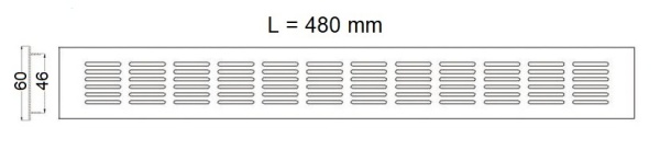 картинка Решетка вентиляционная 480х60мм темно-коричневая алюминий AKS магазин SEFI являющийся официальным дистрибьютором в России  картинка Решетка вентиляционная 480х60мм темно-коричневая алюминий AKS от магазина SEFI