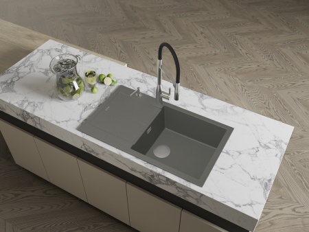 картинка Мойка Rivelato LUMO 8650 1-чаш 860*500 Титан 802 от магазина SEFI