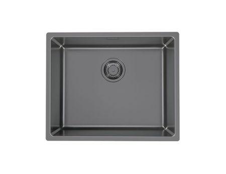 картинка Мойка KOMBINO 50 MONARCH ANTRACITE SAT-90 542X442X195 U  в компл. с выпуском без сифона, от магазина SEFI