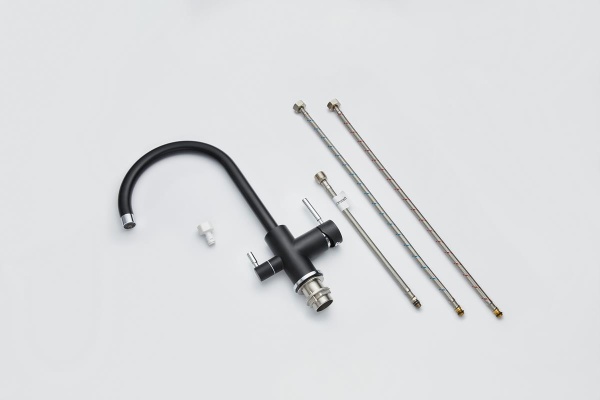 картинка Смеситель для кухни с подключением к фильтру, EMAR ЕС-3007, цвет Оникс от магазина SEFI