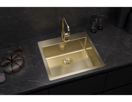 картинка Мойка Alveus PURE MONARCH 70 new GOLD FS 565X525 в компл. с выпуском без сифона, от магазина SEFI