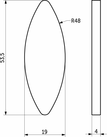 картинка Шкант плоский №10 (53*19*4) (уп/20шт) РП от магазина SEFI
