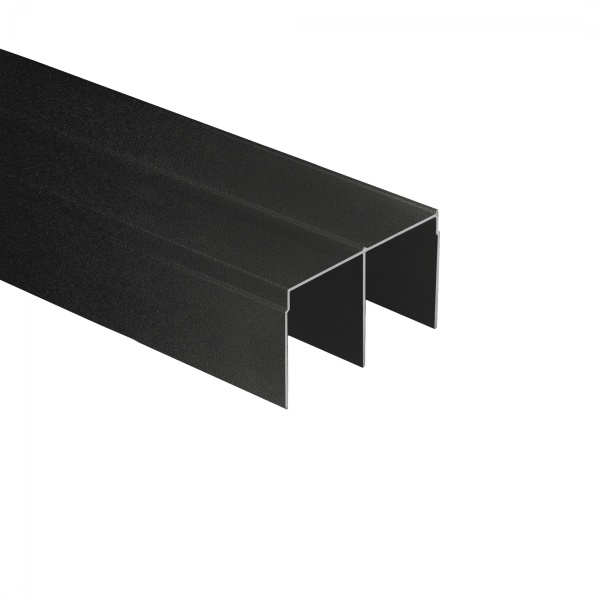 картинка Профиль алюминиевый SENATOR черный муар направляющая верхн. L-6000 мм АЛЮТЕХ от магазина SEFI