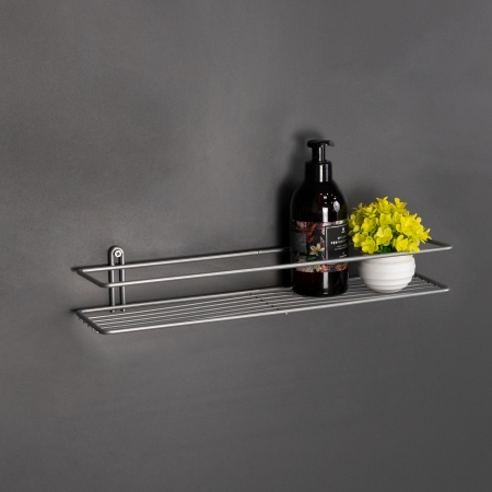 картинка Полка подвесная прямая 1-ярусная 400*110*72, серебро РФ от магазина SEFI